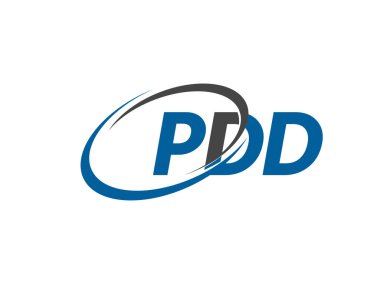 Logo tasarımı için PDD harfleri grafik alfabe tipografisi