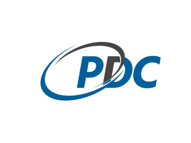 Logo tasarımı için PDC harfleri grafik alfabe tipografisi
