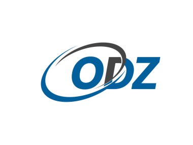 Logo tasarımı için ODZ harfleri grafik alfabe tipografisi