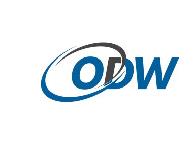 Logo tasarımı için ODW harfleri grafik alfabe tipografisi