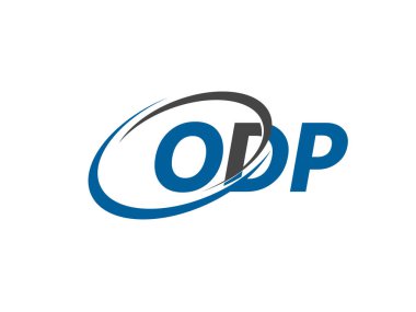 Logo tasarımı için ODP harfleri grafik alfabe tipografisi
