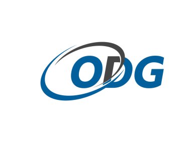 Logo tasarımı için ODG harfleri grafik alfabe tipografisi