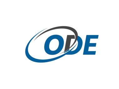 Logo tasarımı için ODE harfleri grafik alfabe tipografisi