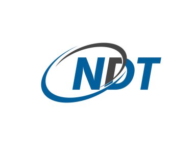 Logo tasarımı için NDT harfleri grafik alfabe tipografisi