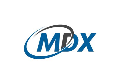 Logo tasarımı için MDX harfleri grafik alfabe tipografisi