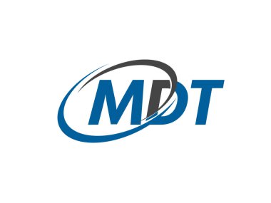 Logo tasarımı için MDT harfleri grafik alfabe tipografisi