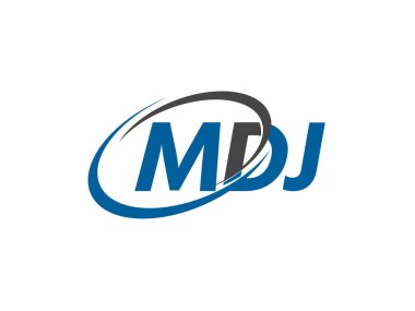 Logo tasarımı için MDJ harfleri grafik alfabe tipografisi