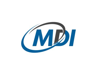 Logo tasarımı için MDI harfleri grafik alfabe tipografisi