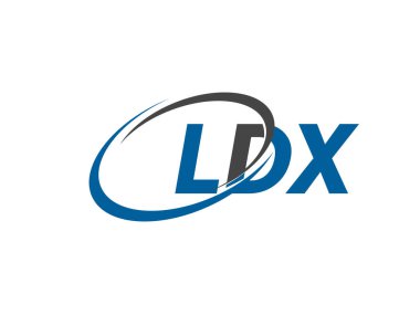 Logo tasarımı için LDX harfleri grafik alfabe tipografisi