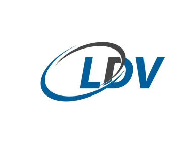 Logo tasarımı için LDV harfleri grafiksel alfabe tipografisi