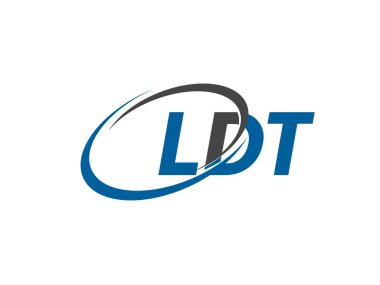 Logo tasarımı için LDT harfleri grafiksel alfabe tipografisi
