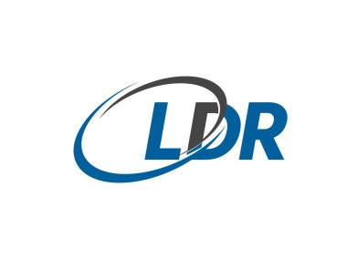 Logo tasarımı için LDR harfleri grafiksel alfabe tipografisi