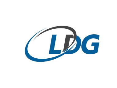 Logo tasarımı için LDG harfleri grafiksel alfabe tipografisi
