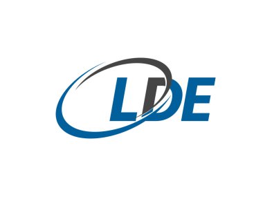 Logo tasarımı için LDE harfleri grafik alfabe tipografisi