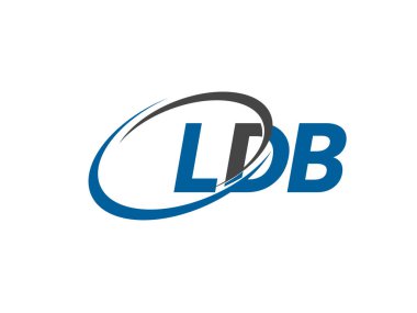 LDB harfleri logo tasarımı için grafik alfabe tipografisi