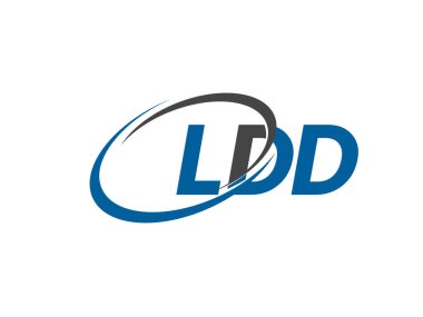 Logo tasarımı için LDD harfleri grafiksel alfabe tipografisi