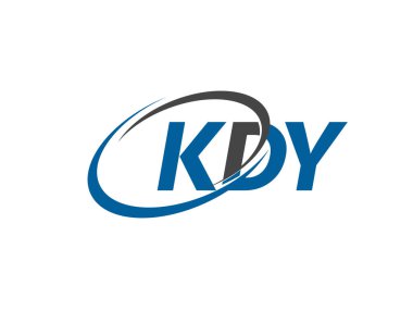 Logo tasarımı için KDY harfleri grafik alfabe tipografisi