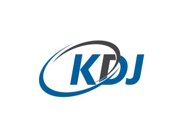 Logo tasarımı için KDJ harfleri grafiksel alfabe tipografisi