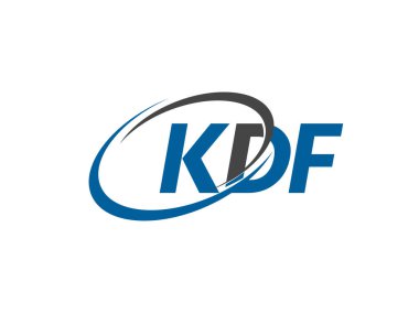 Logo tasarımı için KDF harfleri grafik alfabe tipografisi