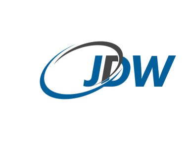 Logo tasarımı için JDWW harfleri grafik alfabe tipografisi