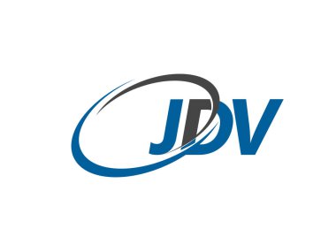 Logo tasarımı için JDV harfleri grafik alfabe tipografisi
