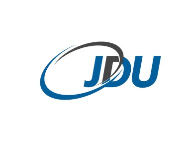 JDU harfleri logo tasarımı için grafik alfabe tipografisi