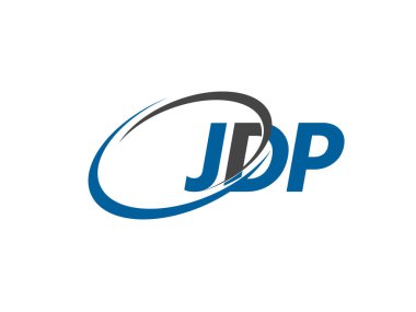 Logo tasarımı için JDP harfleri grafiksel alfabe tipografisi
