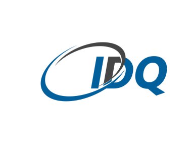 Logo tasarımı için IDQ harfleri grafik alfabe tipografisi