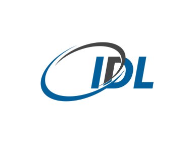Logo tasarımı için IDL harfleri grafik alfabe tipografisi