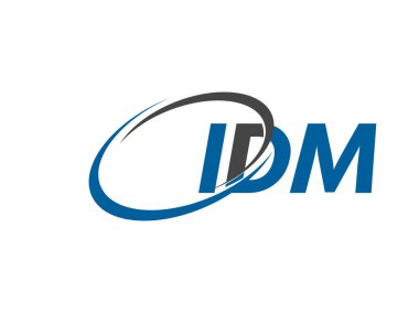 Logo tasarımı için IDM harfleri grafiksel alfabe tipografisi