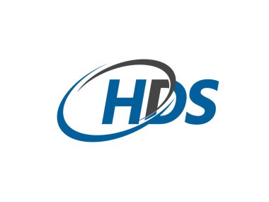 Logo tasarımı için HDS harfleri grafiksel alfabe tipografisi
