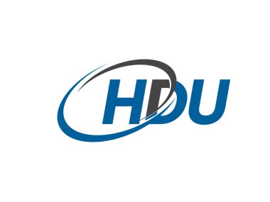 Logo tasarımı için HDU harfleri grafiksel alfabe tipografisi