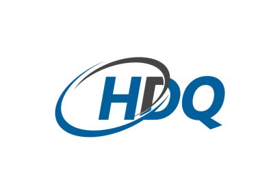 Logo tasarımı için HDQ harfleri grafik alfabe tipografisi