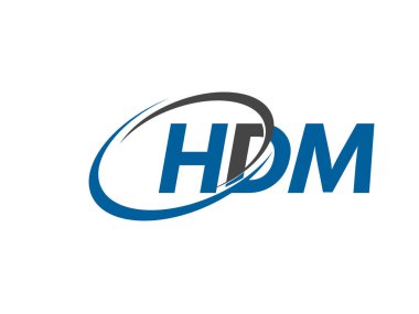 Logo tasarımı için HDM harfleri grafiksel alfabe tipografisi