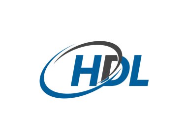 Logo tasarımı için HDL harfleri grafik alfabe tipografisi