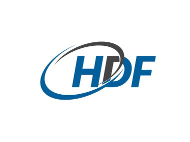 Logo tasarımı için HDF harfleri grafik alfabe tipografisi