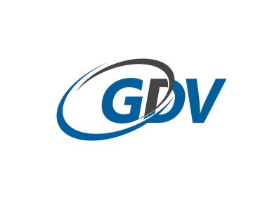 Logo tasarımı için GDV harfleri grafik alfabe tipografisi