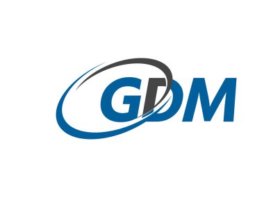 Logo tasarımı için GDM harfleri grafiksel alfabe tipografisi