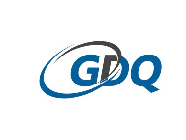Logo tasarımı için GDQ harfleri grafik alfabe tipografisi