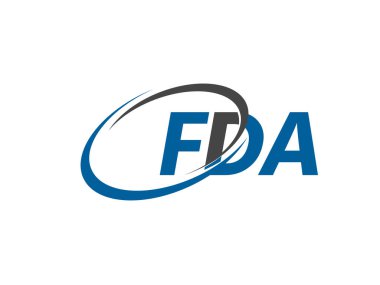Logo tasarımı için grafik alfabe tipografisi, vektör çizimi, fda harfleri
