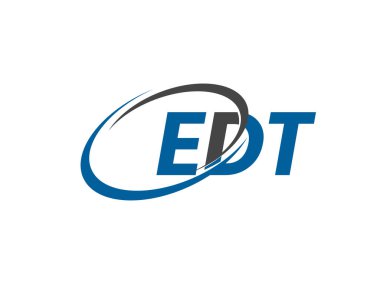 Logo tasarımı için grafik alfabe tipografisi, vektör illüstrasyonu, edt harfleri