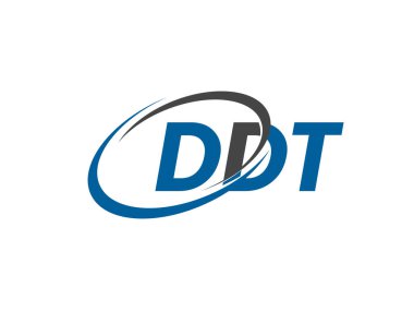 Logo tasarımı, vektör illüstrasyonu ve ddt harfleri için grafik alfabe tipografisi