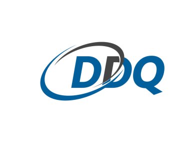 logo tasarımı için alfabe tipografisi, vektör çizimi, ddq harfi