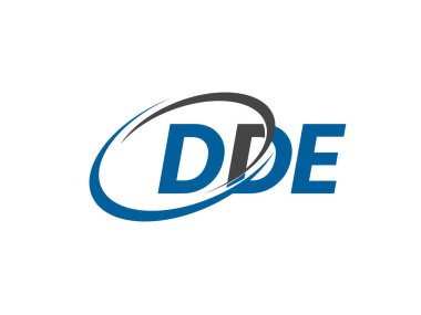 logo tasarımı için alfabe tipografisi, vektör illüstrasyonu, dde harfleri