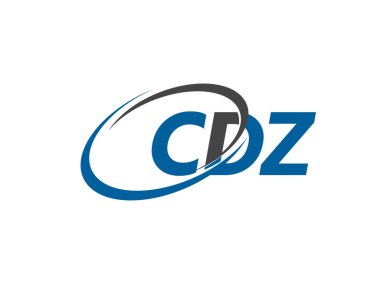 logo tasarımı için alfabe tipografisi, vektör çizimi, cdz harfleri