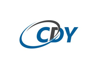 logo tasarımı için alfabe tipografisi, vektör çizimi, cdy harfleri