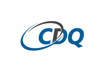 logo tasarımı için alfabe tipografisi, vektör illüstrasyonu, cdq harfleri