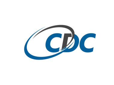 logo tasarımı için alfabe tipografisi, vektör illüstrasyonu, cdc harfleri