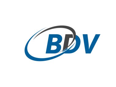 logo tasarımı için alfabe harfleri, vektör illüstrasyonu, bdv harfleri