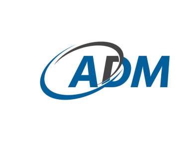 logo tasarımı, vektör illüstrasyonu, adm harfleri